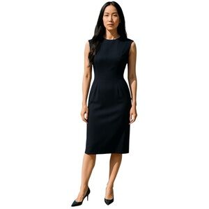 Vintage 1960 HELEN WONG Sleeveless Wool Dress British Hong Kong Women’s Small